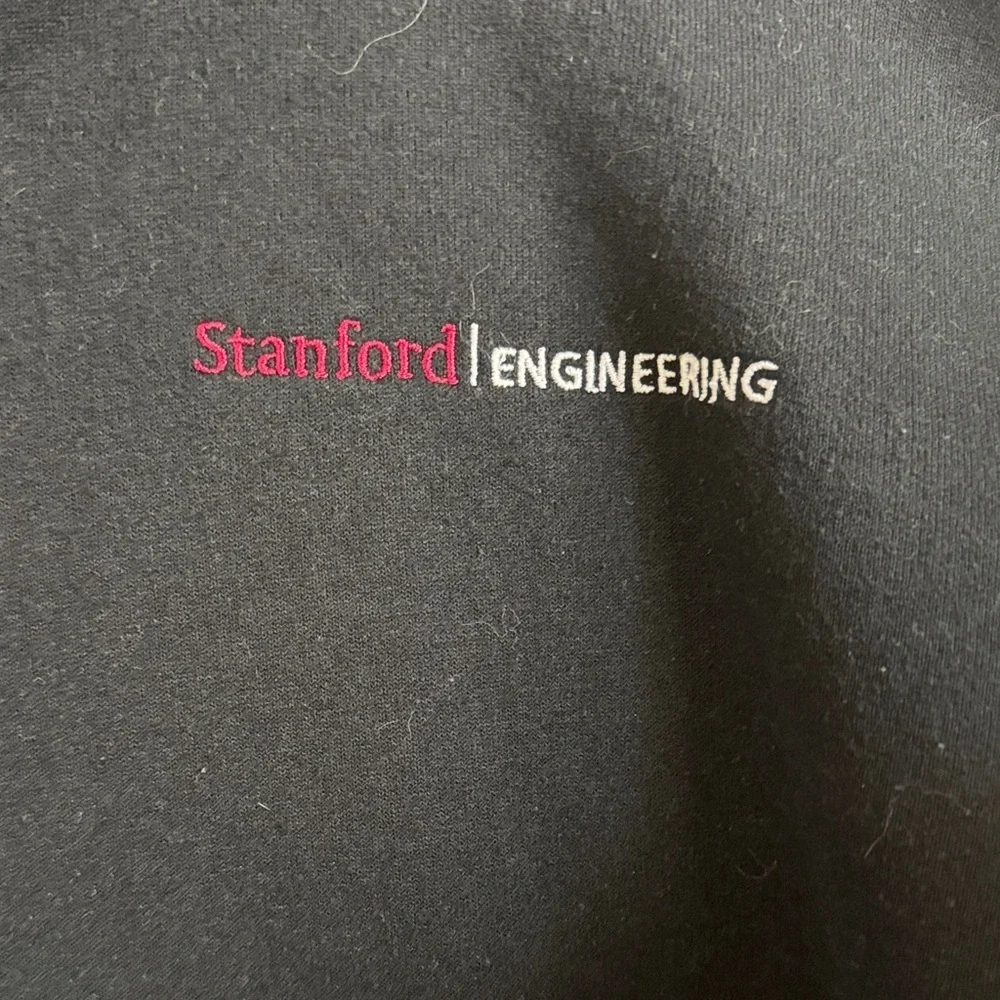 Stanford Engineering Men's Black Zip-Up Sweater / G36